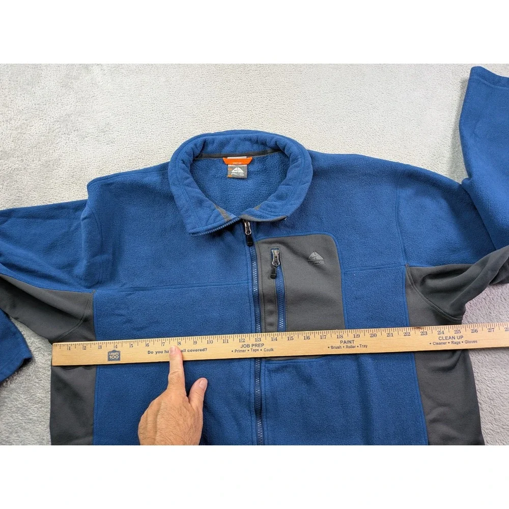 Nike ACG Fit Therma Fleece Jacket Mens XXL Blue Grey Full Zip Colorblock Hiking